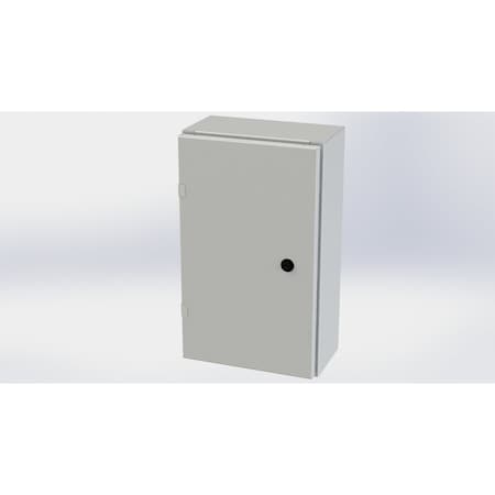 Saginaw Control & Engineering 1/4 Turn Latch Electrical Enclosures, 20 in H, 6 in D, 12 in W, NEMA 3R, 4, 12, 13, Carbon Steel SCE-20EL1206LPLG